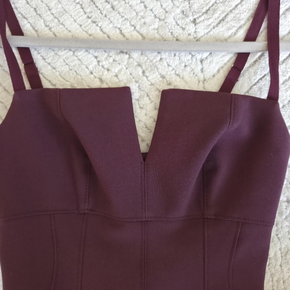 CINQ À SEPTSaoirse split-front cady midi dress Like New 00 - Picture 9 of 11